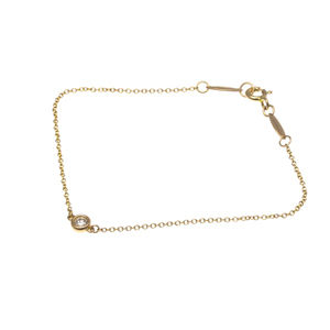 TIFFANY & CO. 18k Gold Diamond Charm Bracelet